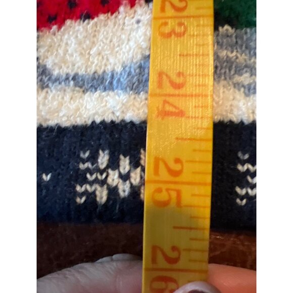 Vintage 90s Polar Bears Ugly Christmas Sweater Bears Large Acrylic - Picture 2 of 8